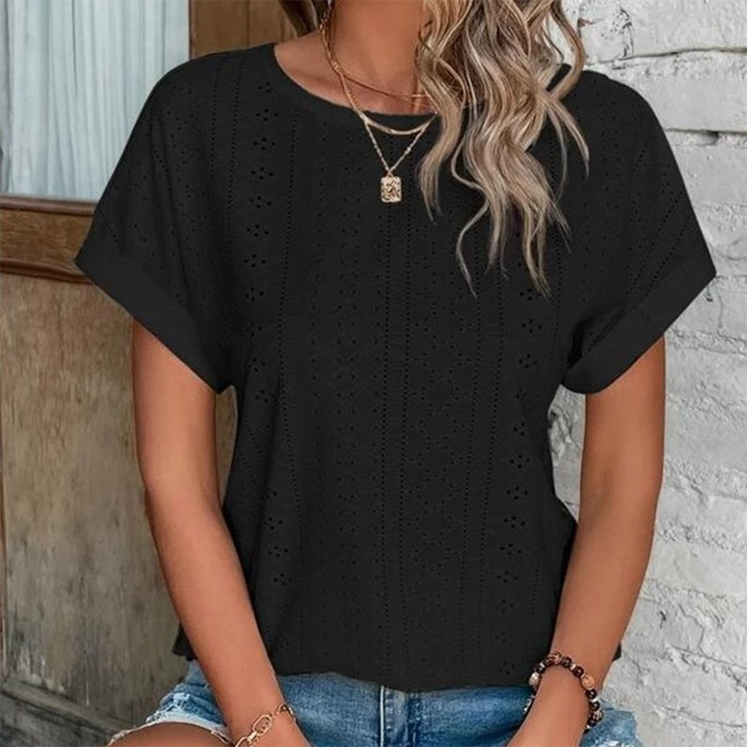 Gail - Top à manches courtes pour femmes - Simple et élégant