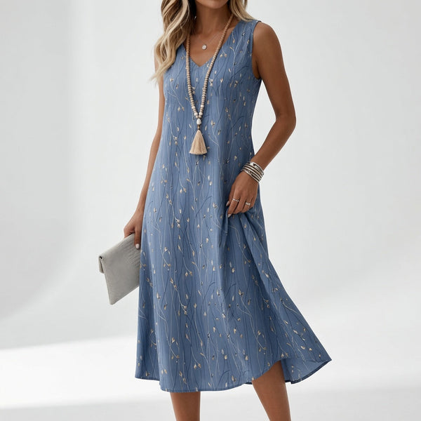 Vestido midi fluido estampado - Elegancia veraniega atemporal