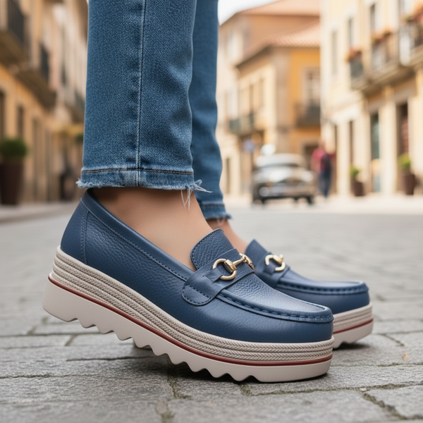 Mocassins à Boucle et Semelle Crantée