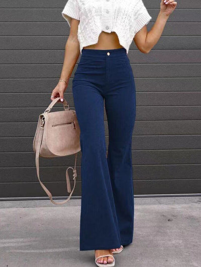 Pantalons évasés en velours côtelé pour femmes