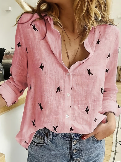 Chemise boutonnée sur le devant - motifs imprimés et fermeture à boutons