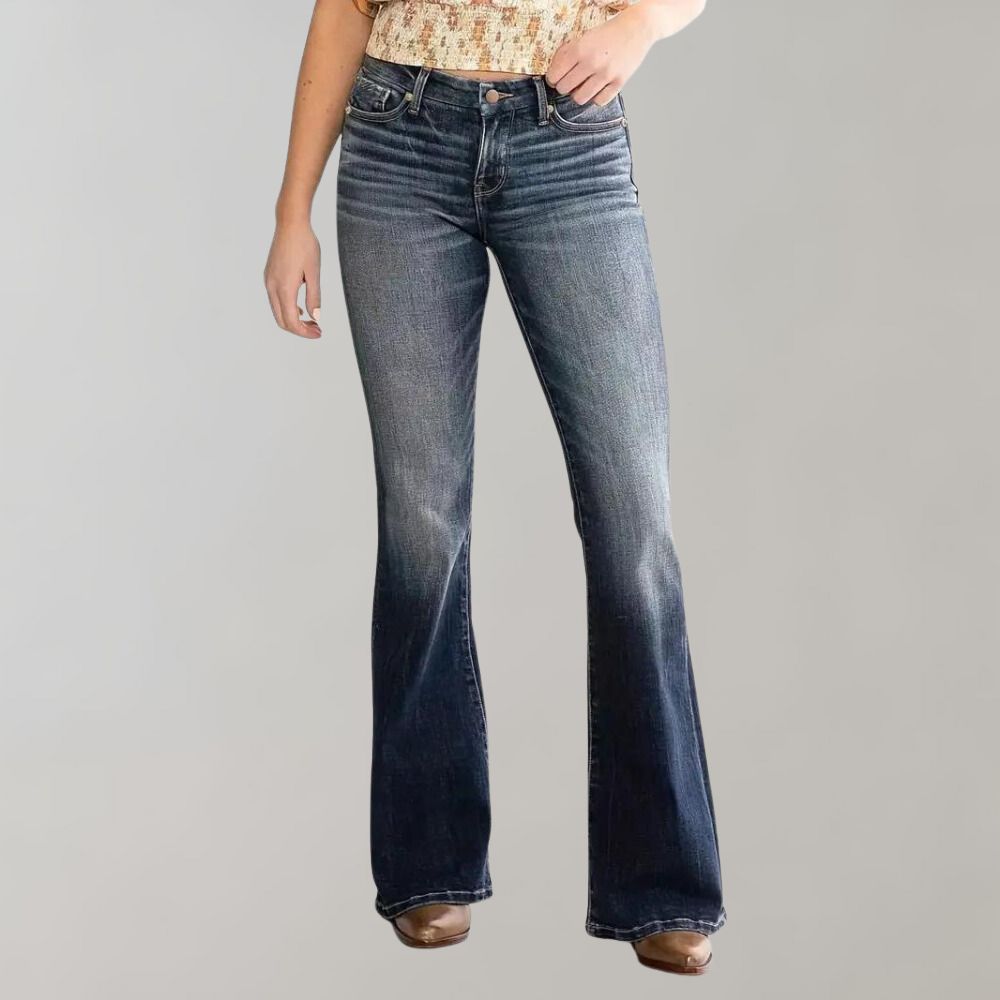 Pantalon évasé stylé avec doubles boutons - ANNEMARI