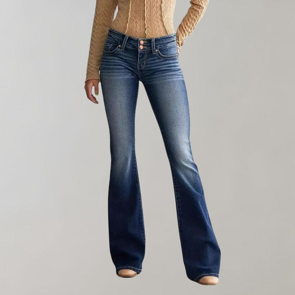 Pantalon évasé stylé avec doubles boutons - ANNEMARI