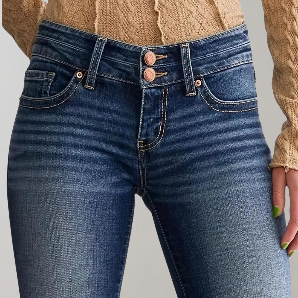 Pantalon évasé stylé avec doubles boutons - ANNEMARI