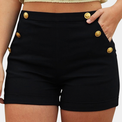 Agata - Short élégant pour femmes avec bouton doré de luxe