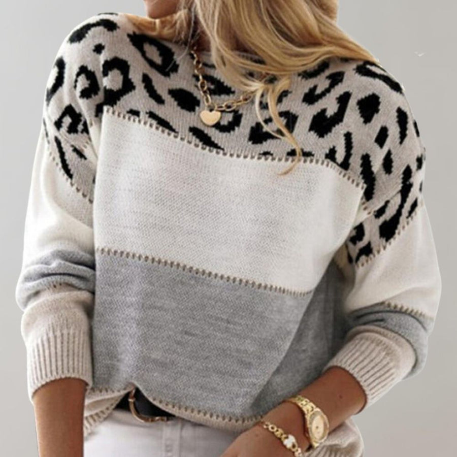 Pull Motif Graphique Coupe Ample Décontractée