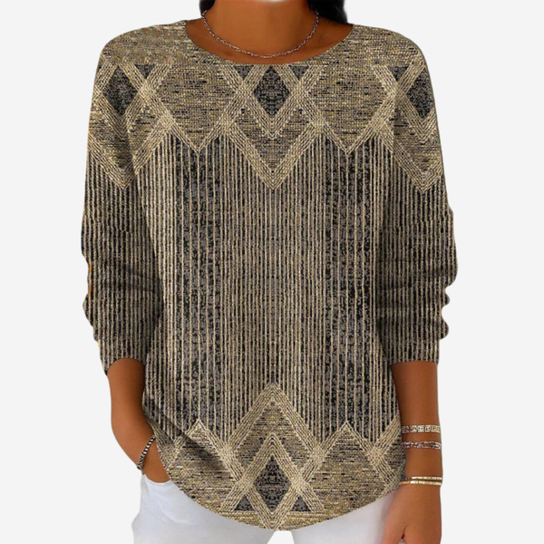 Pull Col Rond Motif Géométrique