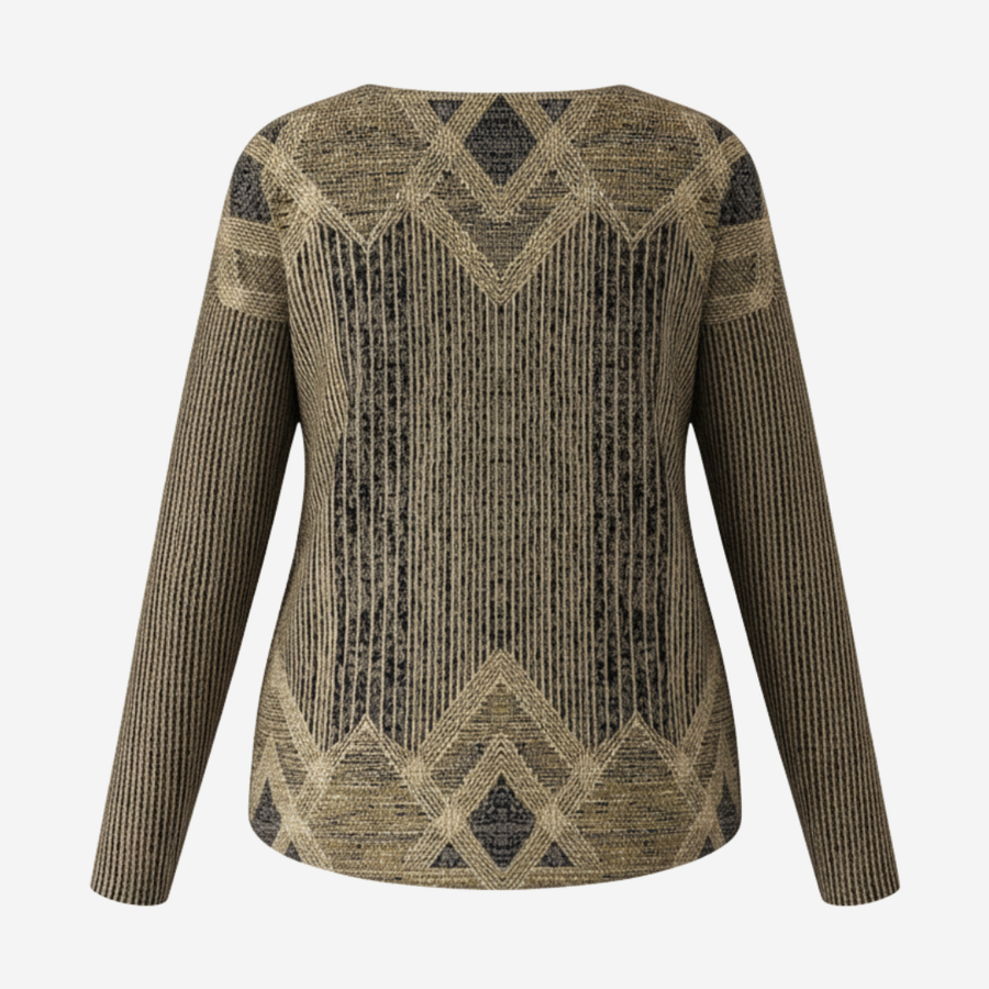 Pull Col Rond Motif Géométrique