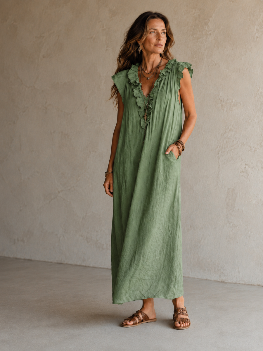 Robe Camélia — studio vert