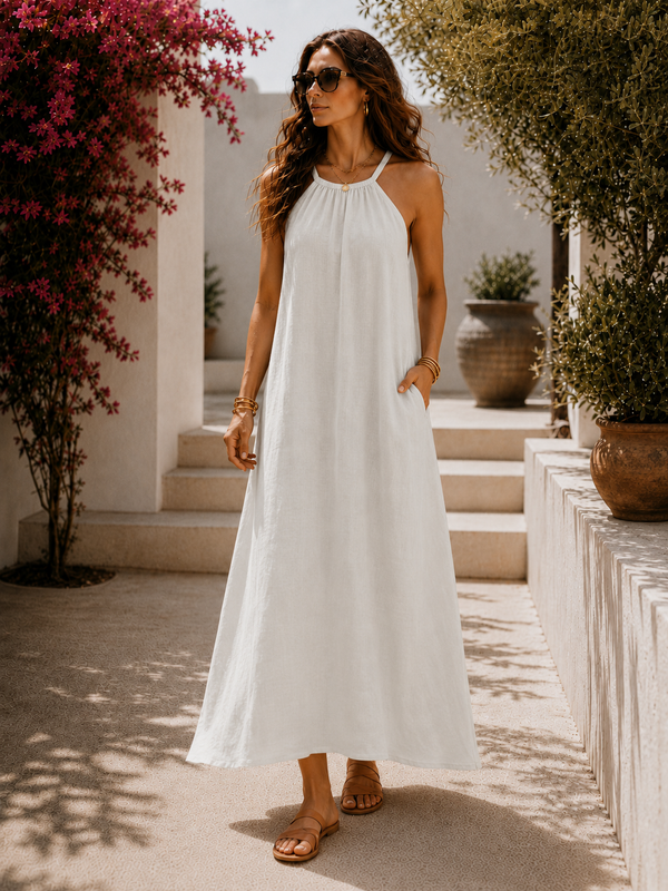 Élise | Robe Longue Fluide et Minimaliste