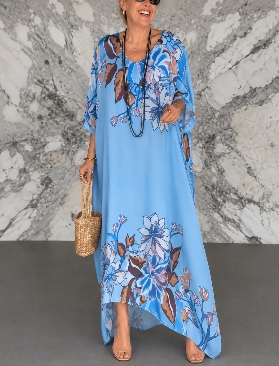 Robe Maxi Fluide Imprimée — vue arrière coupe maxi