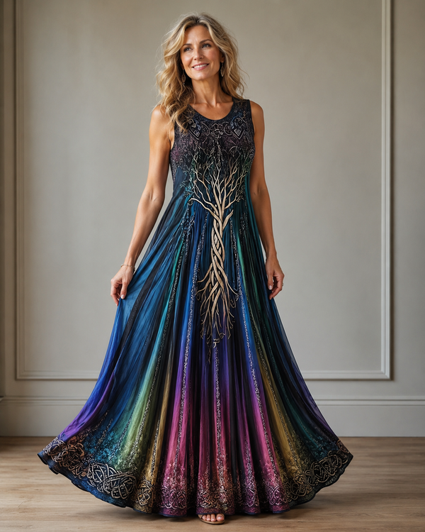 Savannah – Robe Longue Fleurie Vintage Élégante