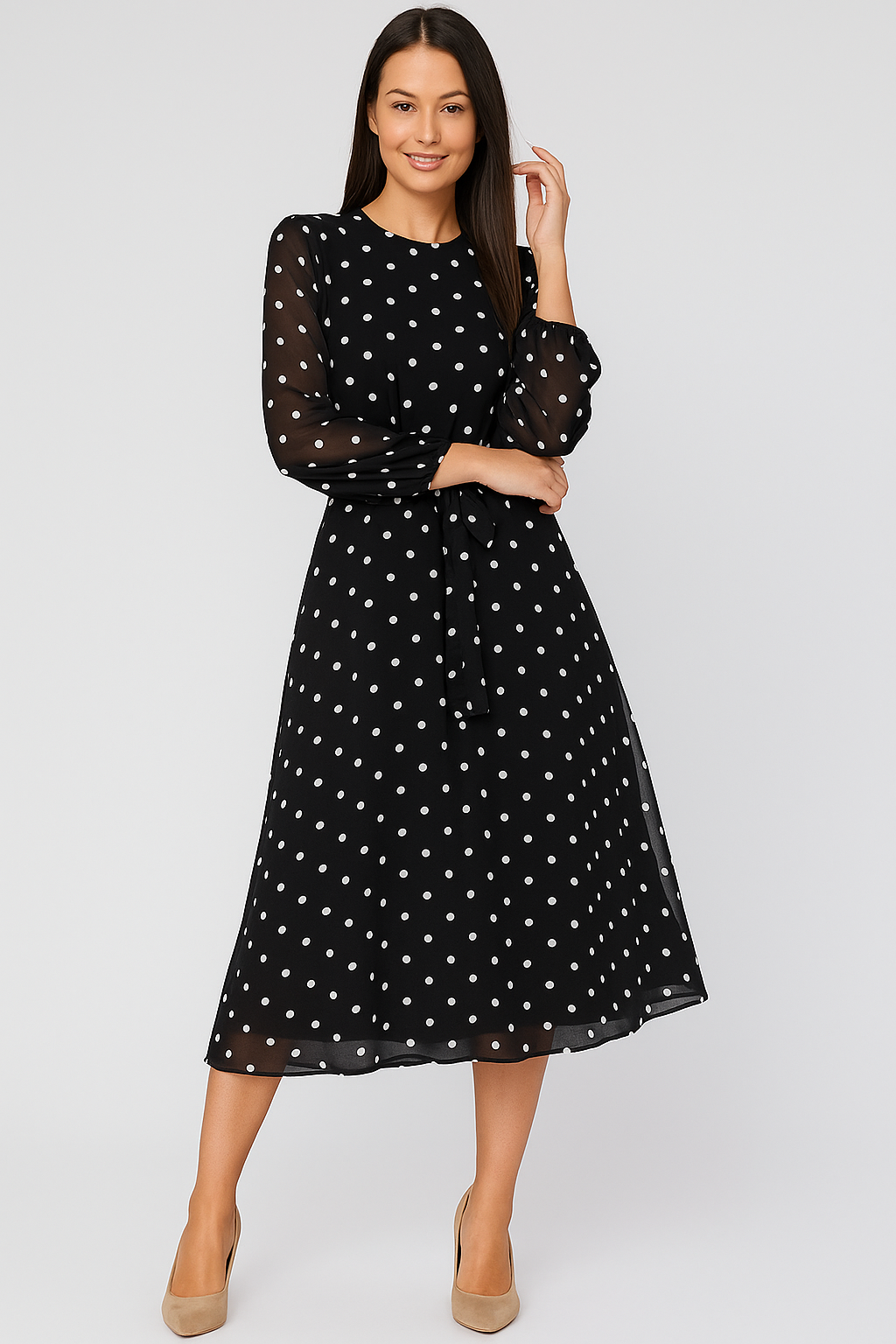 Isabelle | Robe élégante à pois
