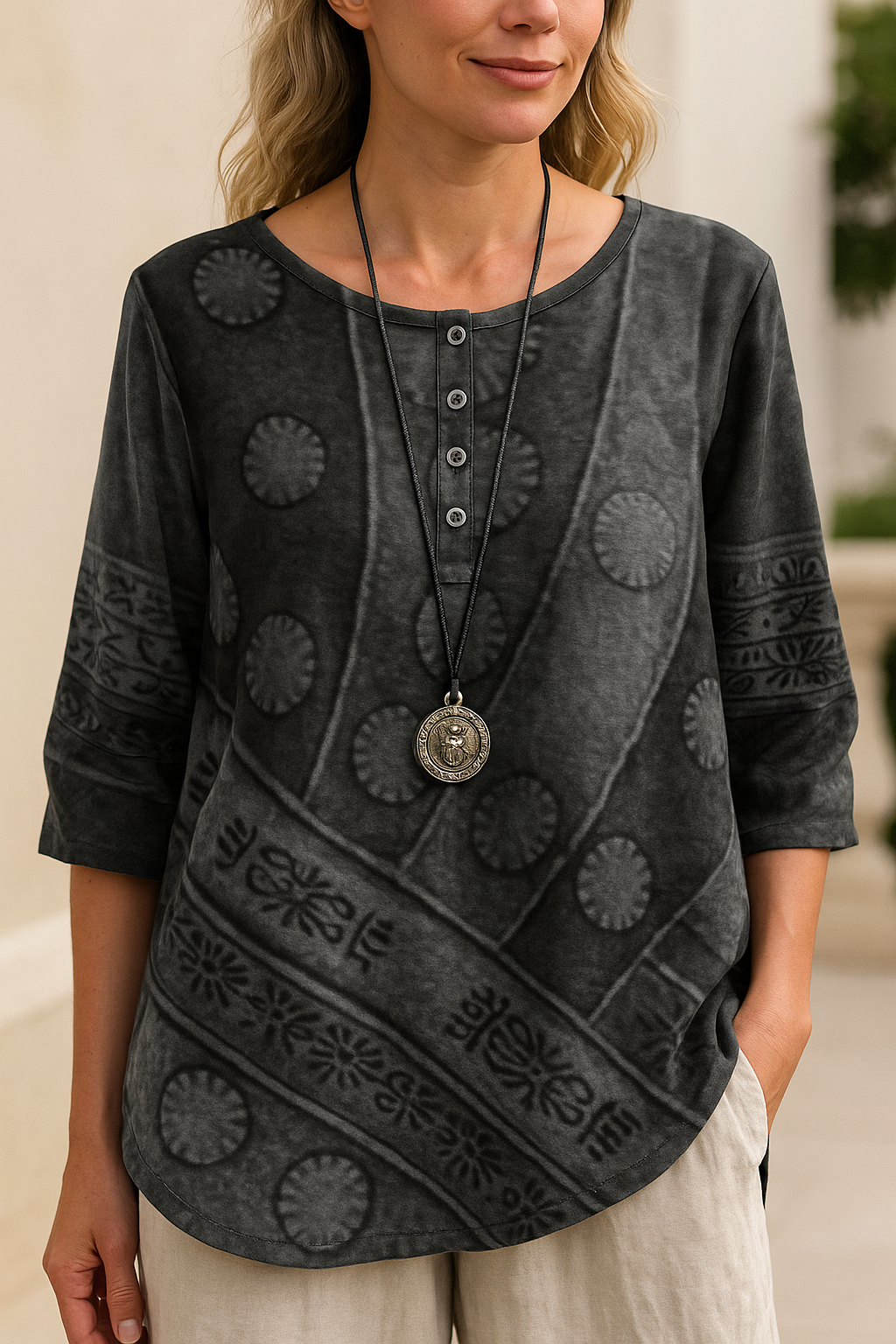 Else - Haut Élégant avec Paillettes Subtiles et Coupe Confortable