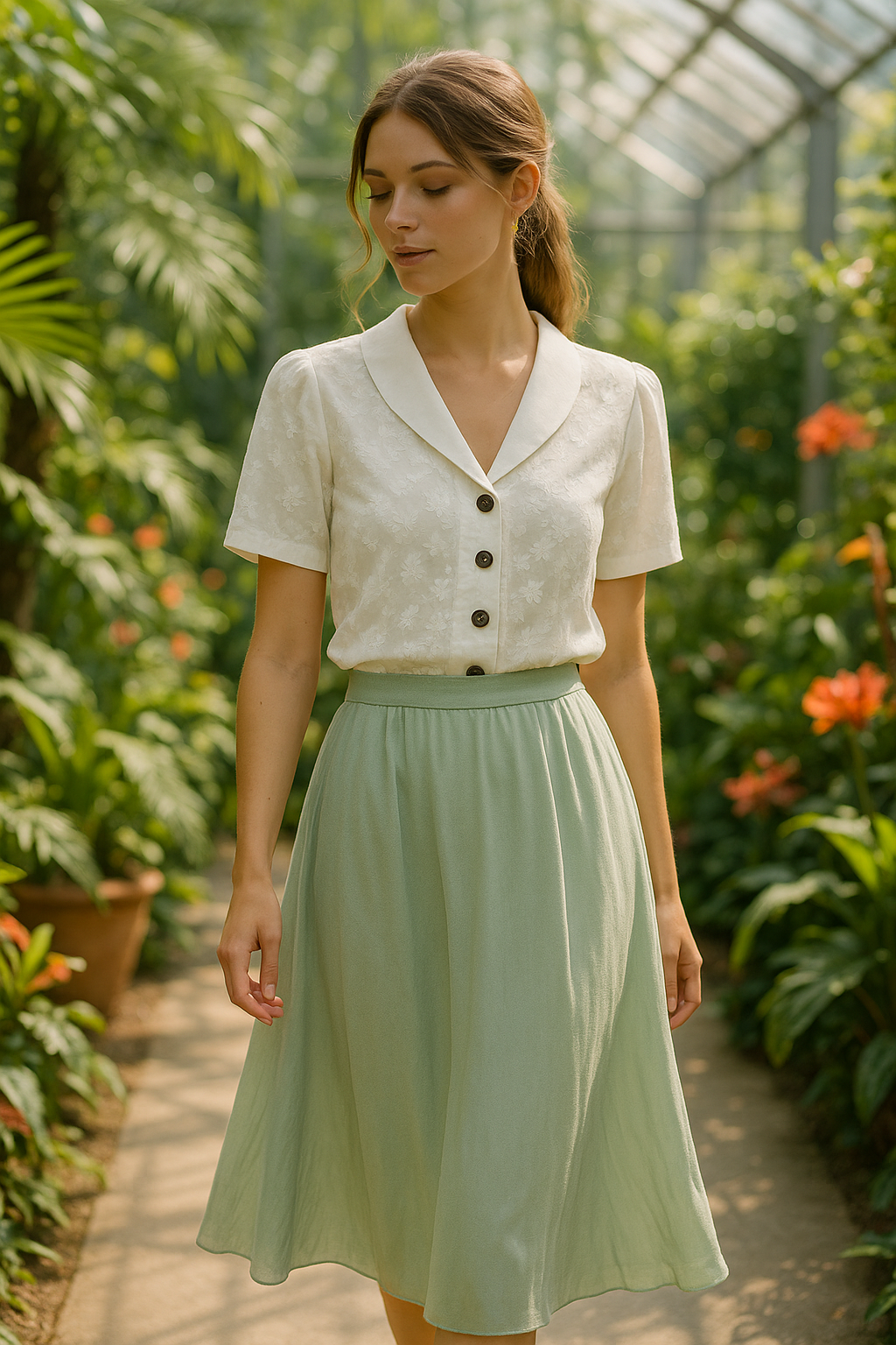 Élodie – Blouse sur mesure et aérée
