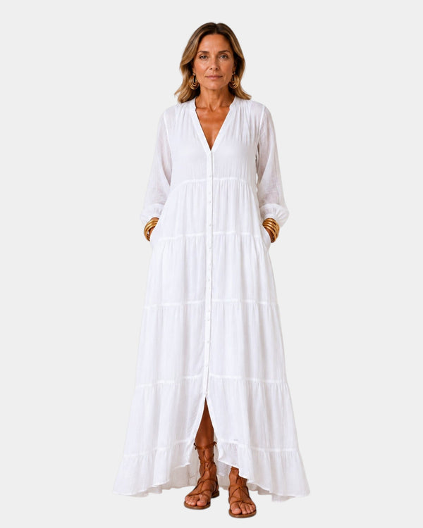 Elegancia Veraniega - Vestido Fluido y Sofisticado