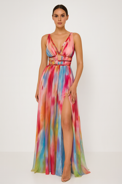 Freya | Robe longue à fleurs