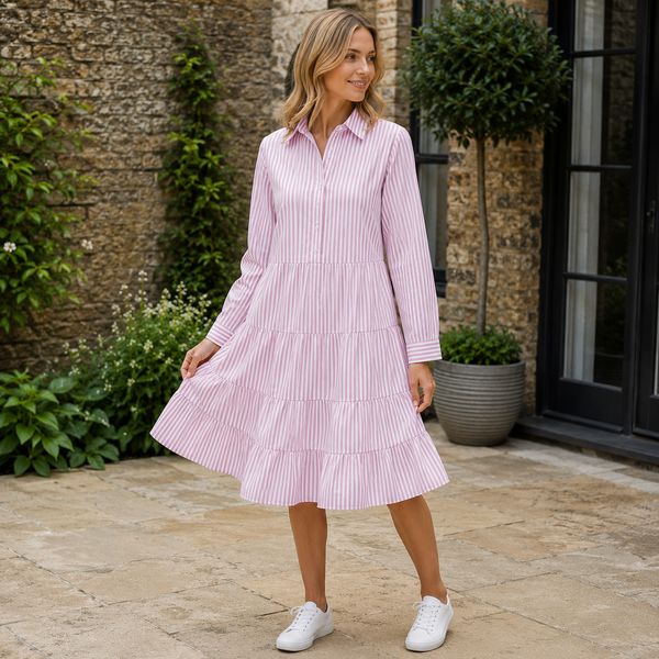 Robe d'été rayée Emilia - Coupe fluide pour femme