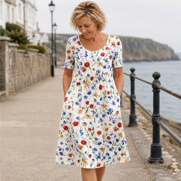 Robe Femme Imprimée Florale | Élégante et Polyvalente | Robe d'Été Intemporelle