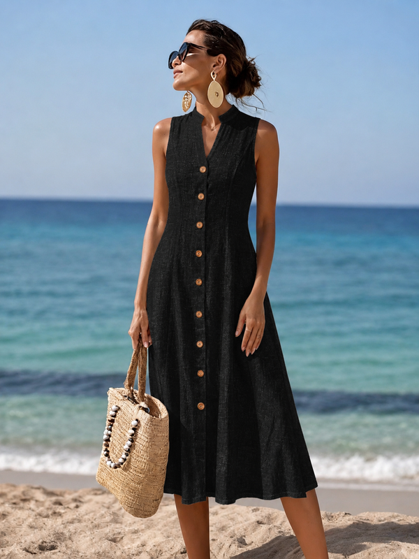 Olivia | Robe Longue Fluide Encolure V