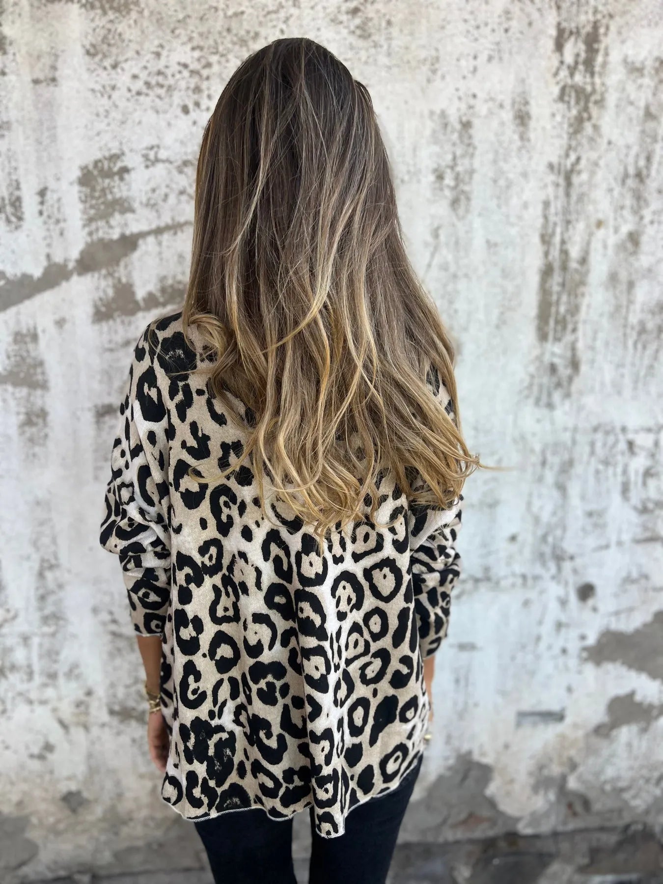 Swantje - Blouse à col rond et imprimé léopard