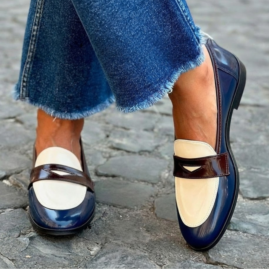Mocassins à Détails Contrastés