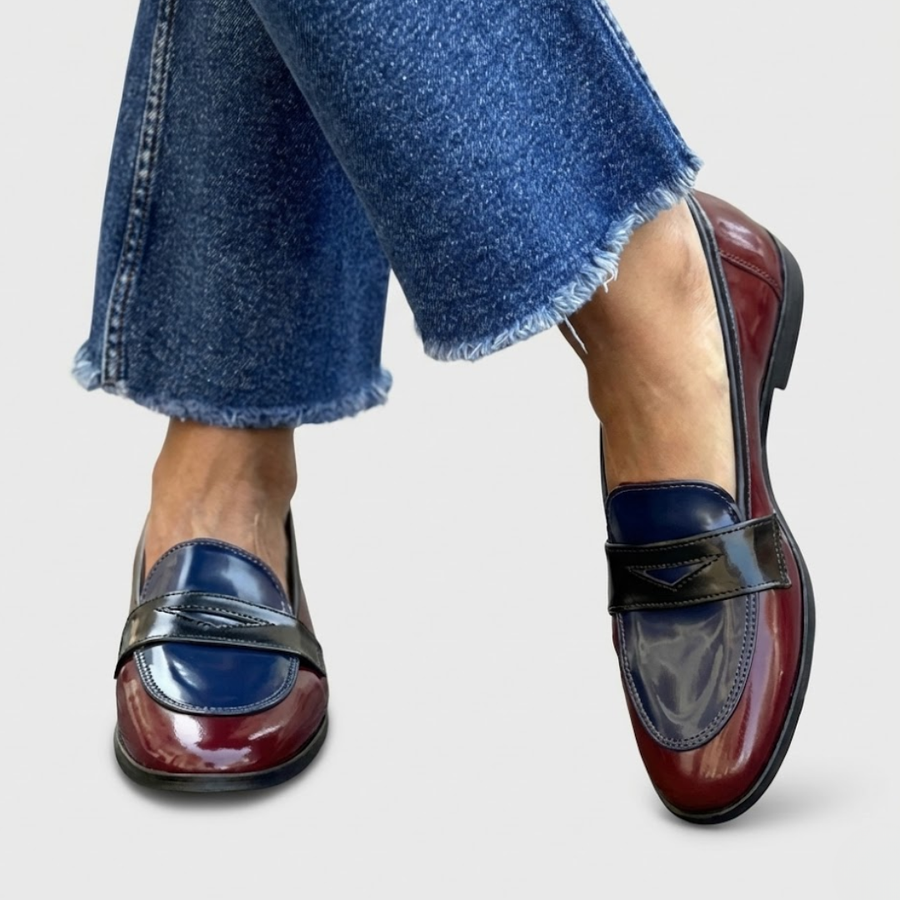Mocassins à Détails Contrastés