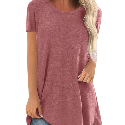 T-Shirt long uni - Modèle long et forme souple pour un usage quotidien