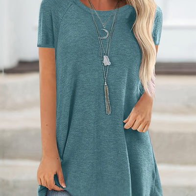 T-Shirt long uni - Modèle long et forme souple pour un usage quotidien