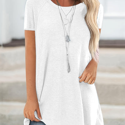 T-Shirt long uni - Modèle long et forme souple pour un usage quotidien