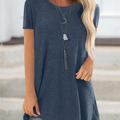 T-Shirt long uni - Modèle long et forme souple pour un usage quotidien