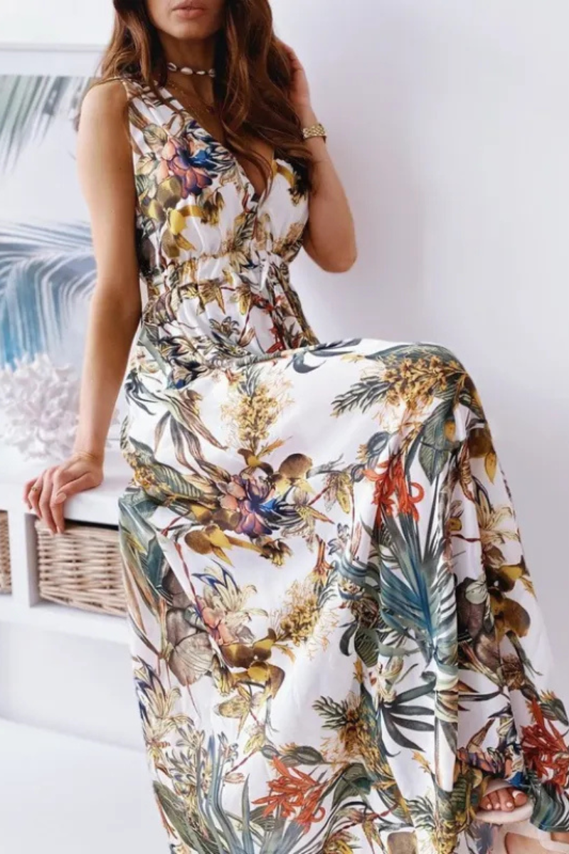 Elowen | Robe imprimée à nouer pour femmes