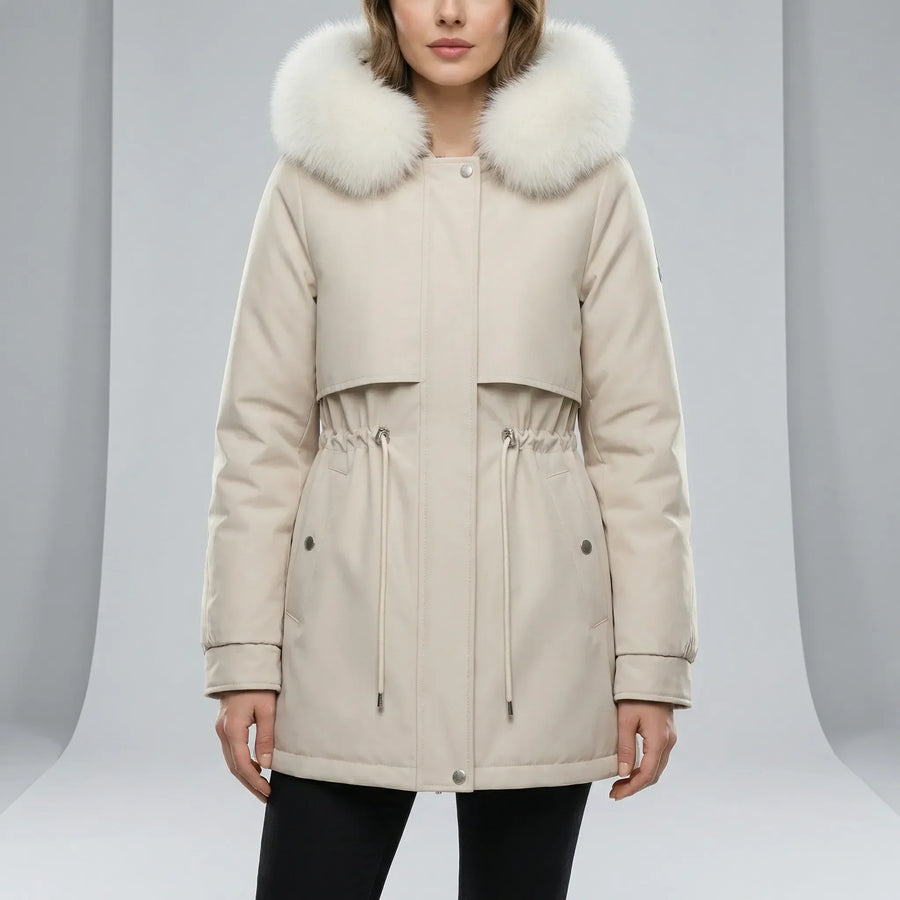 Parka à Capuche Bordée de Fourrure Synthétique