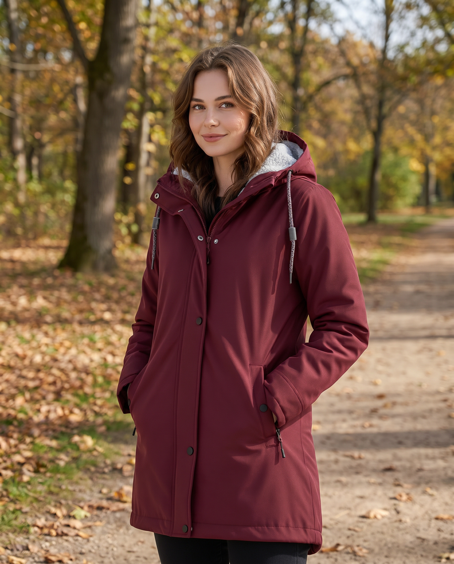 Parka à Capuche Douillette Cintrée