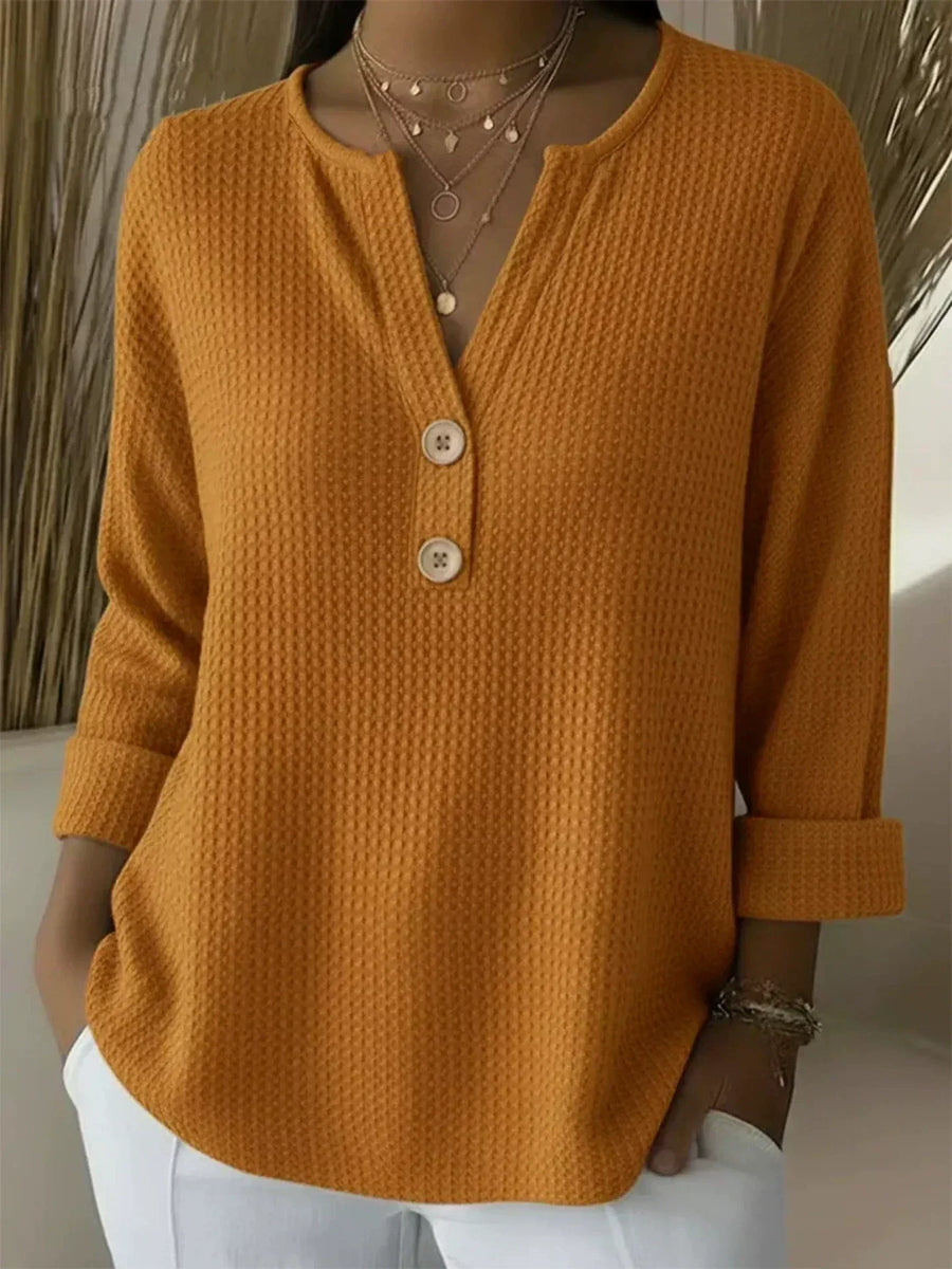 Pull Col Henley à Boutons