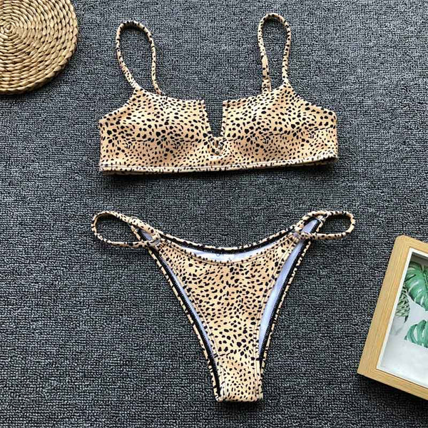 AquaLivv - Bikini brésilien à col en V