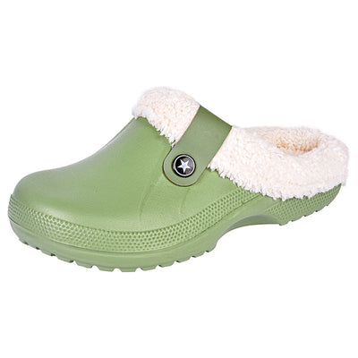 Chaussures d'intérieur en peluche imperméables