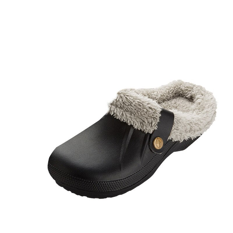 Chaussures d'intérieur en peluche imperméables