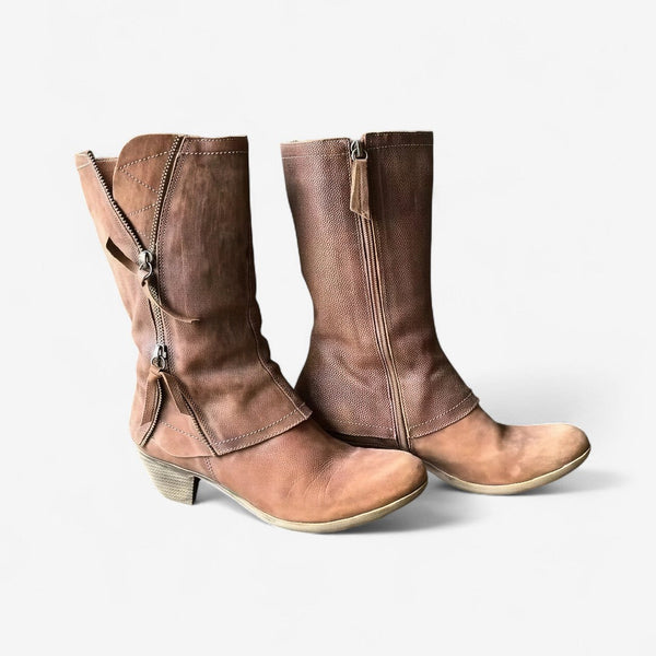 Bottes Mi-Mollet à Talon Bloc et Allure Intemporelle
