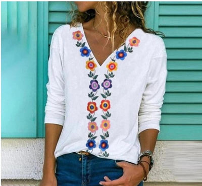 T-shirt en mélange coton-polyester - Détails imprimés et coupe ample