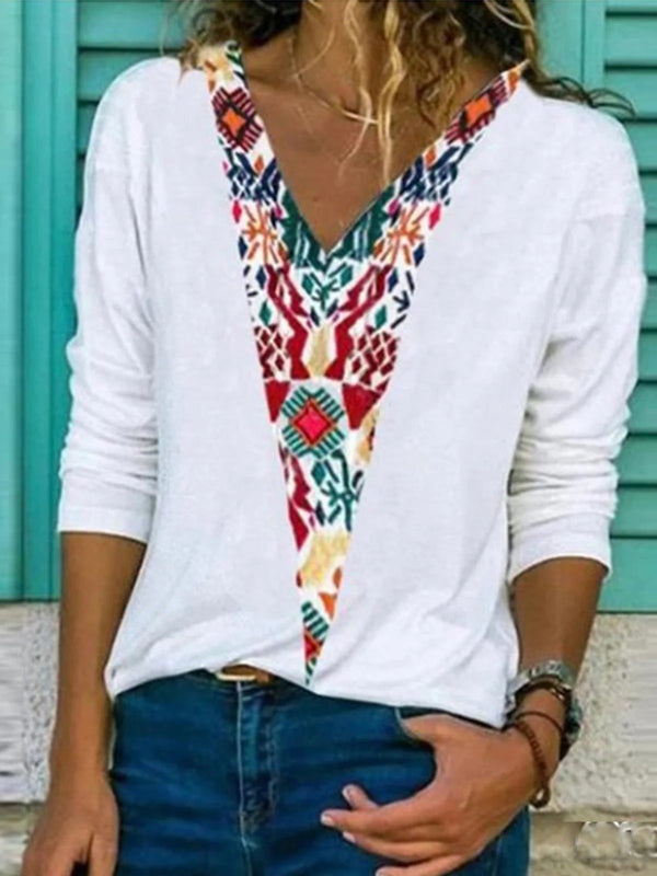 T-shirt en mélange coton-polyester - Détails imprimés et coupe ample