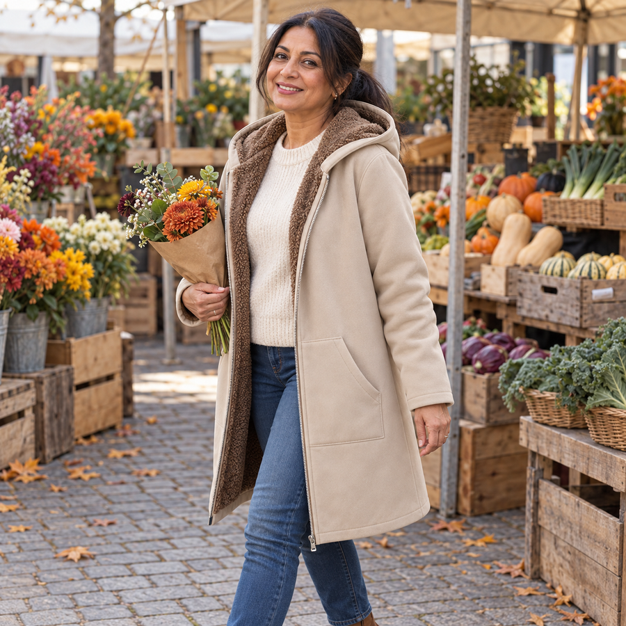 Manteau Capuche Doublé Douillet