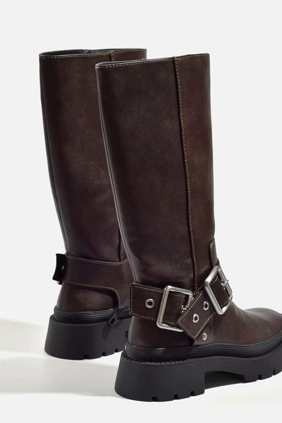 Bottes Hautes à Tige Motard