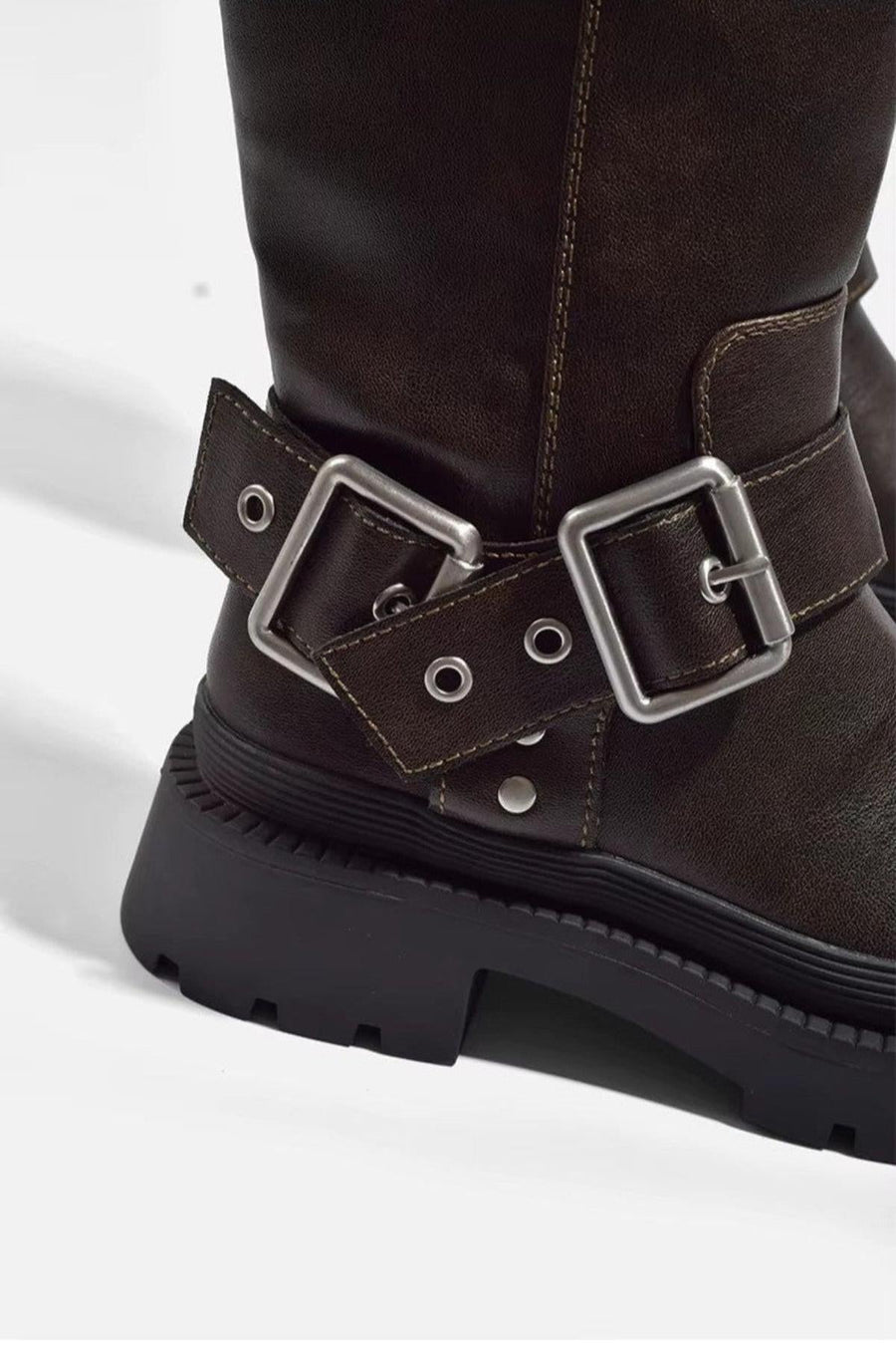 Bottes Hautes à Tige Motard