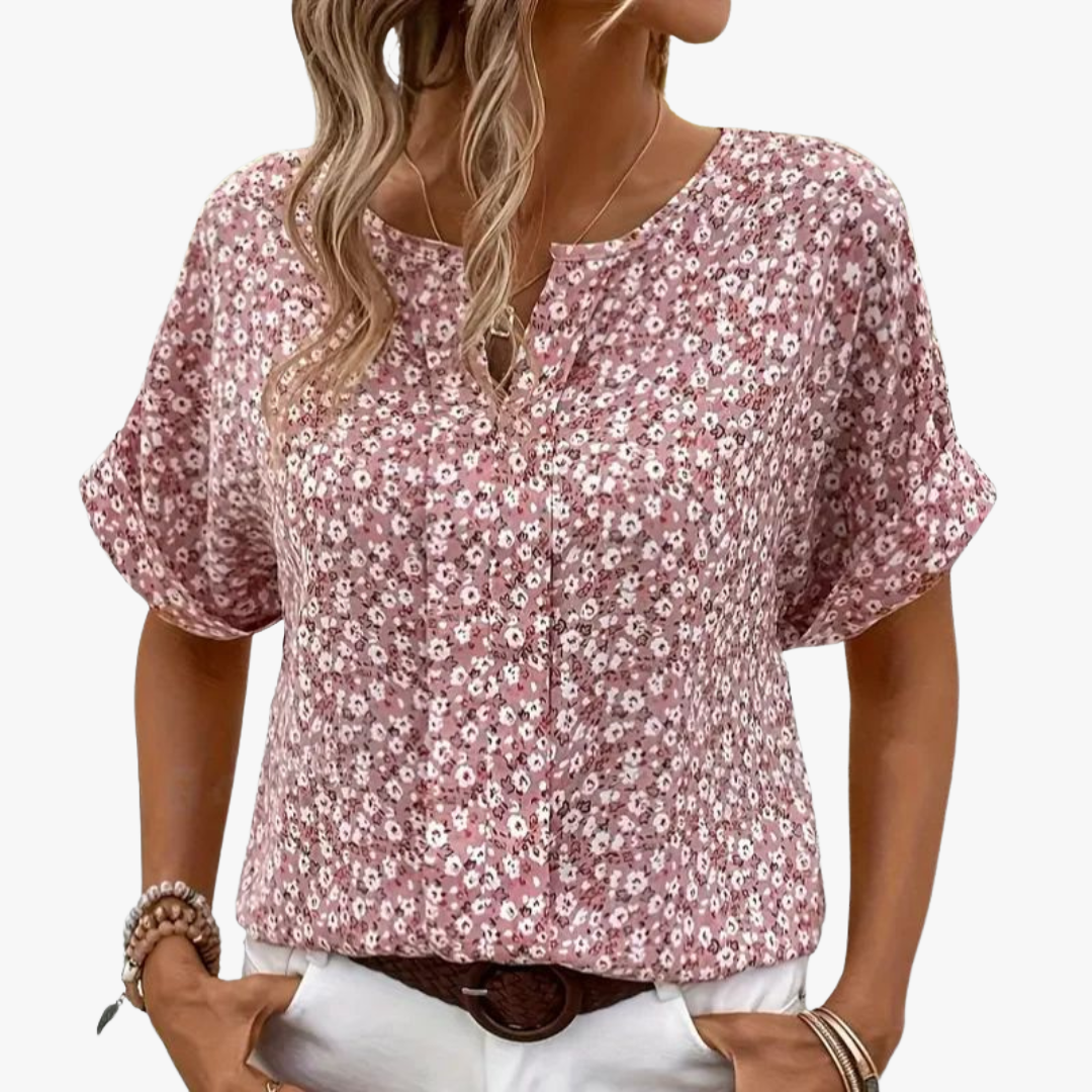 Blouse femme vintage à motif floral