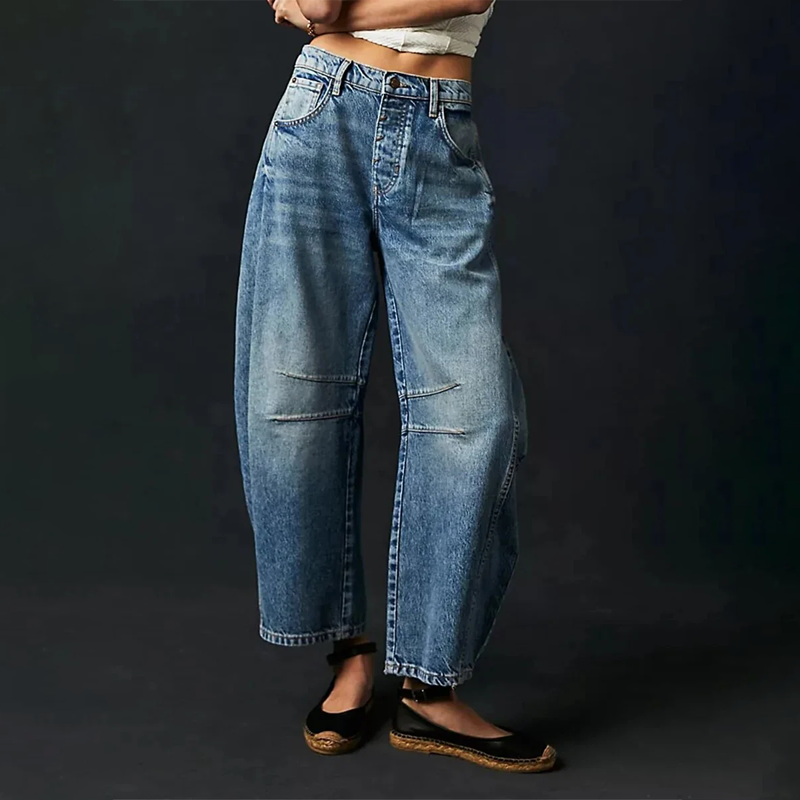 Jean Bella — vue arrière, pantalon confort jambe large femme