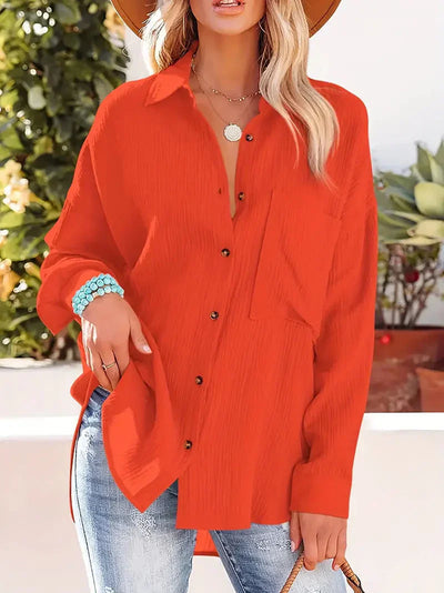 Chemise à manches longues pour femme