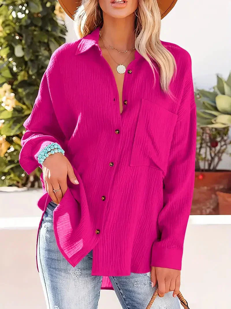 Chemise à manches longues pour femme