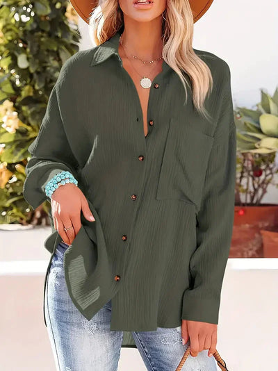 Chemise à manches longues pour femme