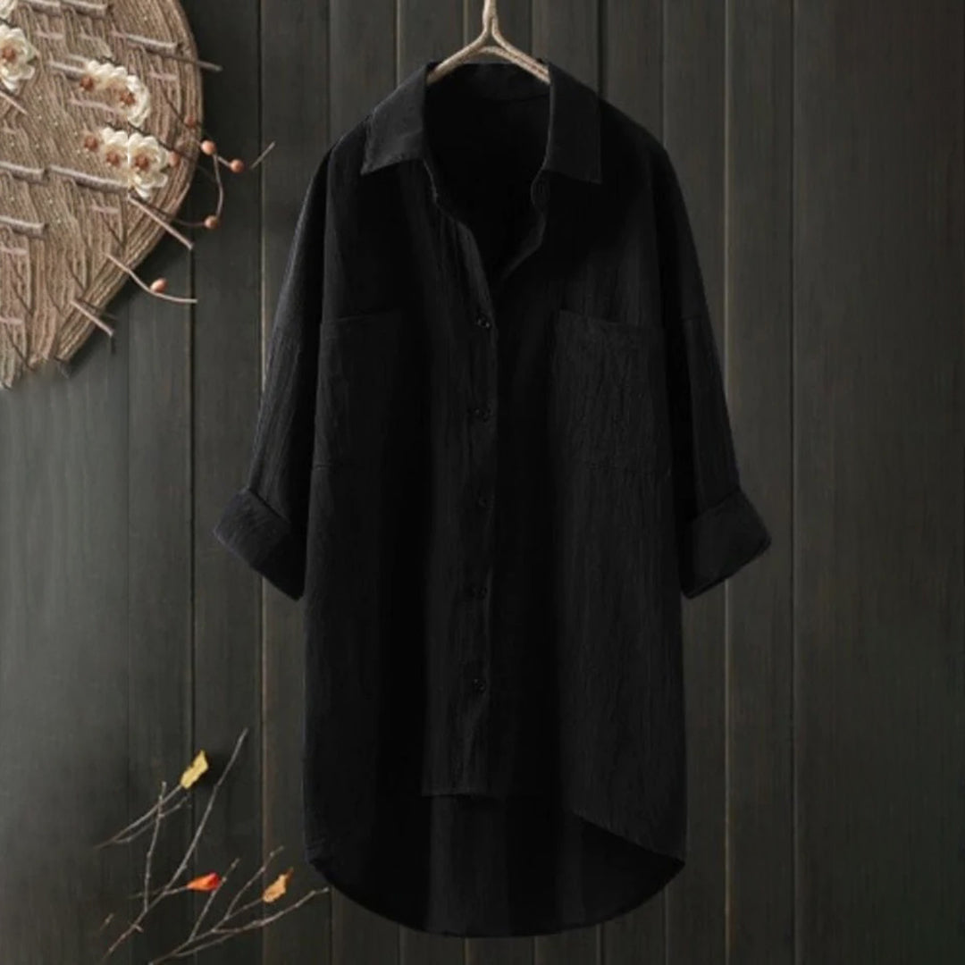 Chemise à col boutonné pour femme